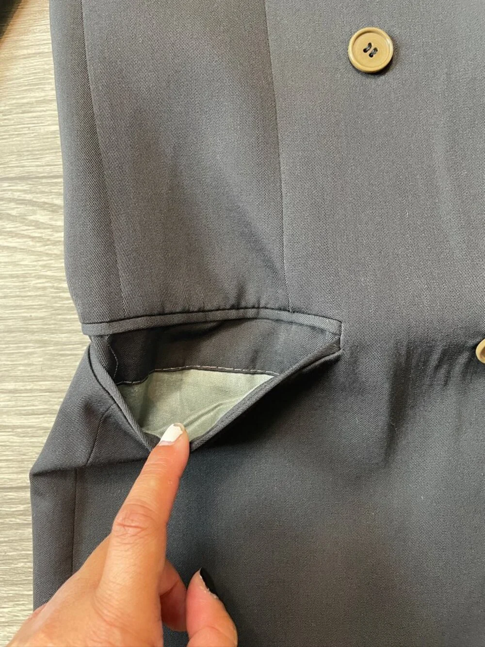 Marzotto Principe Gray Virgin Wool Double Breasted Blazer Men's Italy